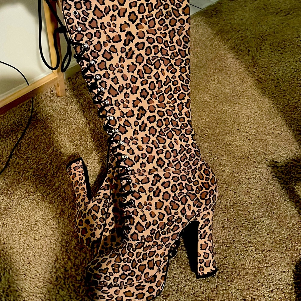 Cheetah Platform Boots